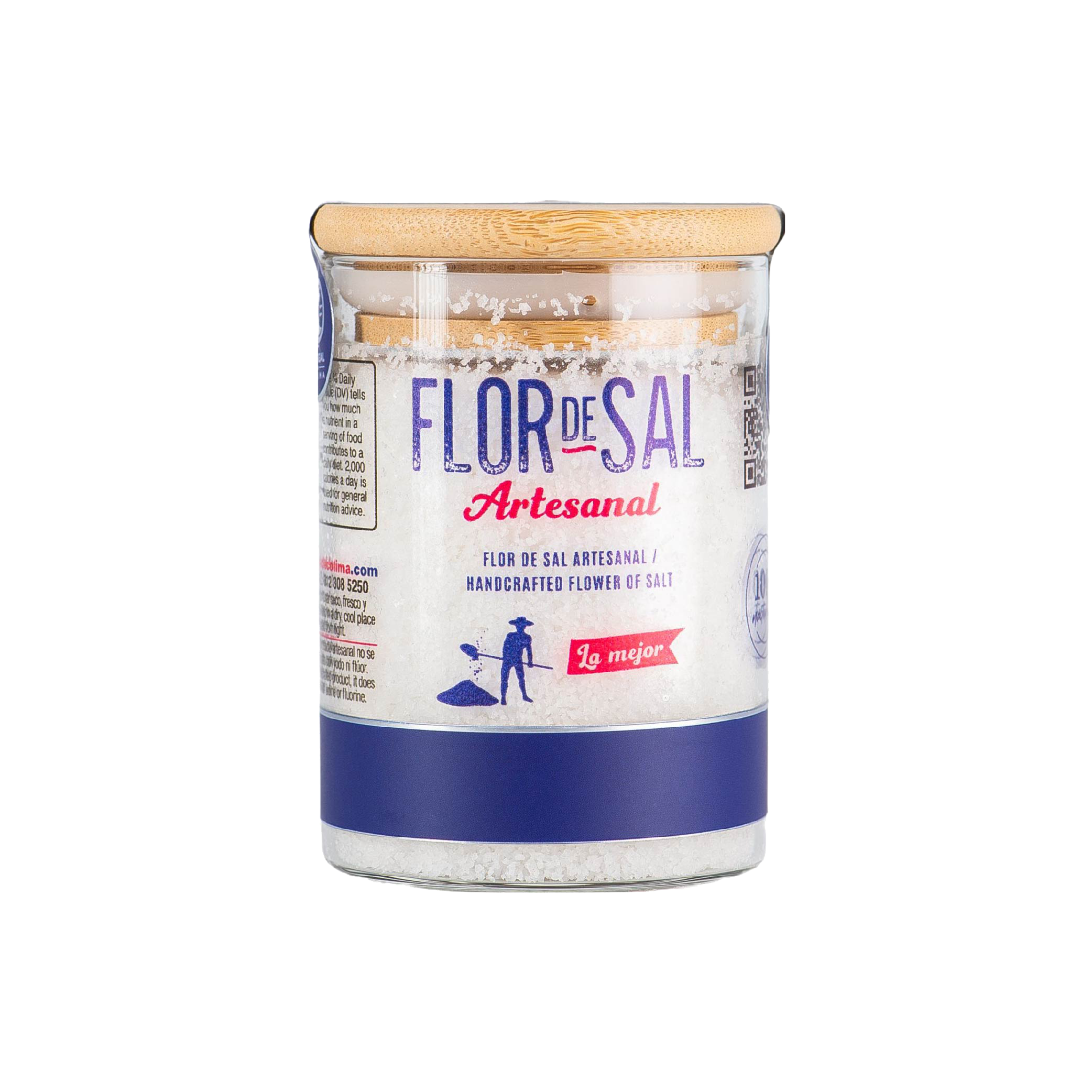 Flor de Sal  Frasco Bambú 182g
