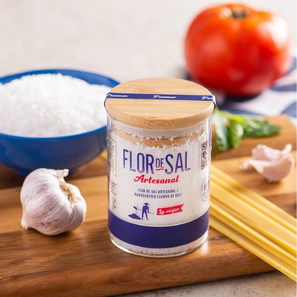 Flor de Sal  Frasco Bambú 182g