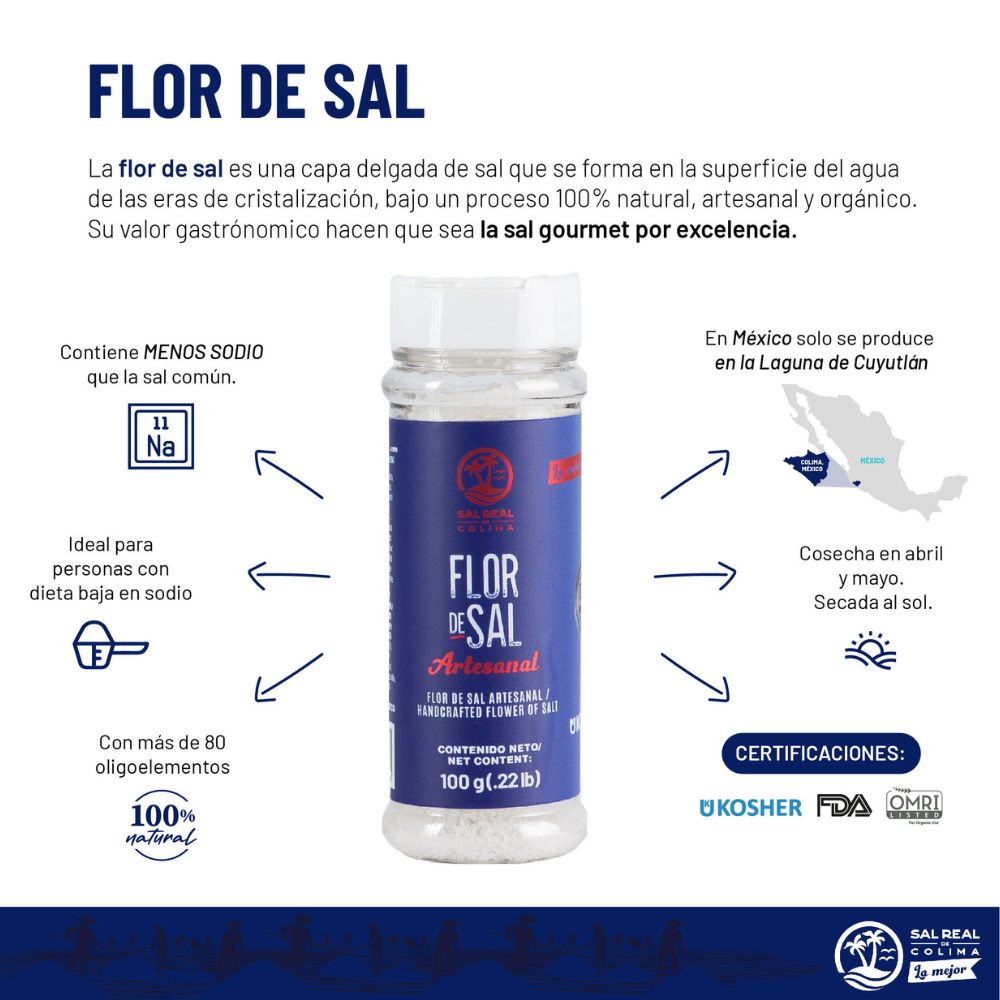 Flor de Sal  Salero 100g